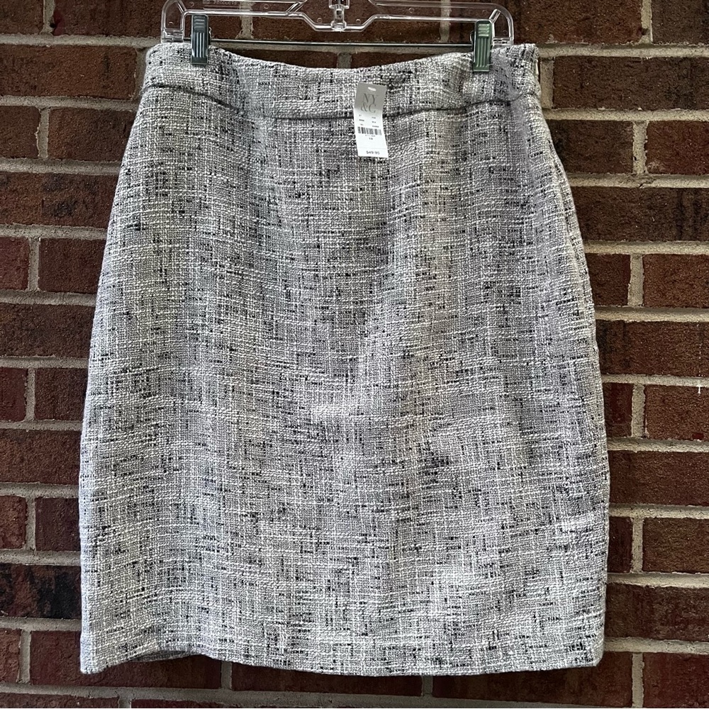 NY & C Women 18 Lined Knee Length Tweed Pencil Skirt Side Zip NWT Career Office